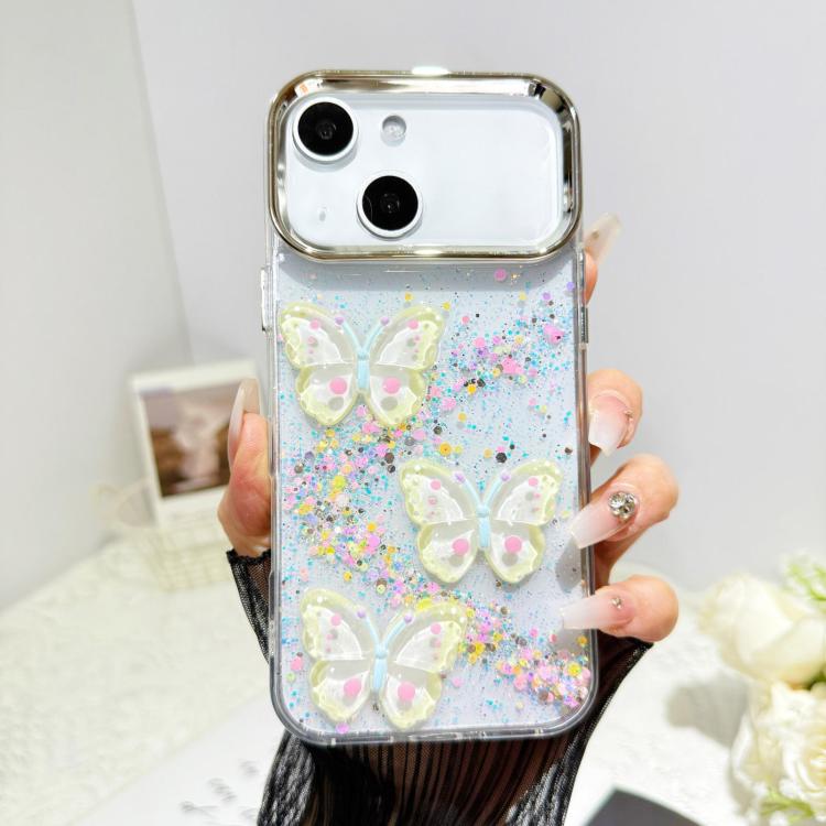 Custodia TPU e PC con farfalle 3D per iPhone 15 Pro