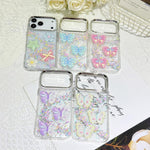 Custodia TPU e PC con farfalle 3D per iPhone 16 Pro
