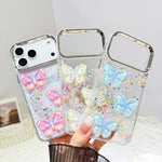 Custodia TPU e PC con farfalle 3D per iPhone 15 Pro