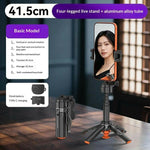 T13Y Supporto per telefono con apertura automatica in lega di zinco, asta per selfie Bluetooth e treppiede estensibile.