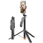 Supporto per selfie stick con treppiede e telecomando Bluetooth T02TK, rotazione a 360 gradi., T02TK