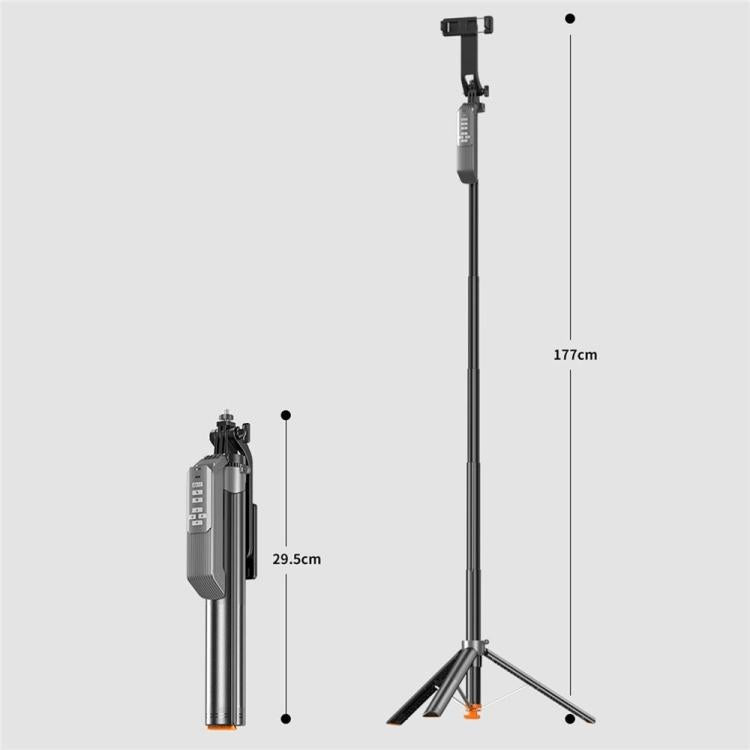 Supporto per selfie stick con treppiede e telecomando Bluetooth T02TK, rotazione a 360 gradi., T02TK