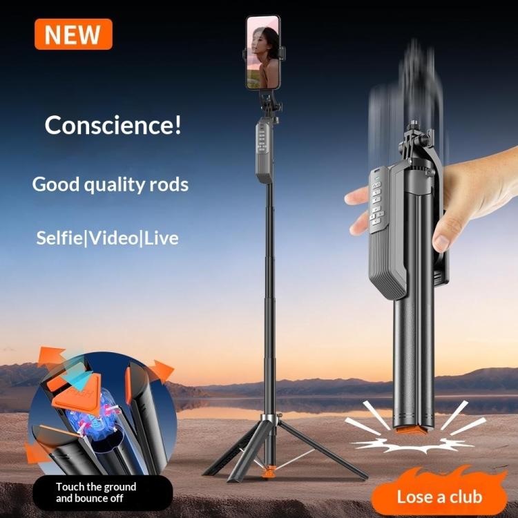 Supporto per selfie stick con treppiede e telecomando Bluetooth T02TK, rotazione a 360 gradi., T02TK