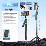 F01 Asta per selfie con gimbal intelligente AI per streaming live e tracciamento del volto, treppiede telescopico da 192 cm.