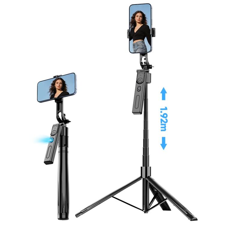 F01 Asta per selfie con gimbal intelligente AI per streaming live e tracciamento del volto, treppiede telescopico da 192 cm.