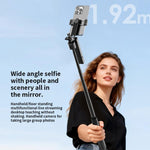 F01 Asta per selfie con gimbal intelligente AI per streaming live e tracciamento del volto, treppiede telescopico da 192 cm.