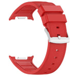 Cinturino per orologio in similpelle vegana con inserti in silicone., For Samsung Galaxy Watch8 / Watch8 Classic