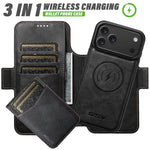 Custodia per telefono Suteni Q07S5 3 in 1 con apribottiglie staccabile, porta carte magnetico e inserti in ecopelle., For iPhone 13 Pro Max, For iPhone 13 Pro, For iPhone 13, For iPhone 12, For iPhone 12 Pro Max, For iPhone 12 Pro
