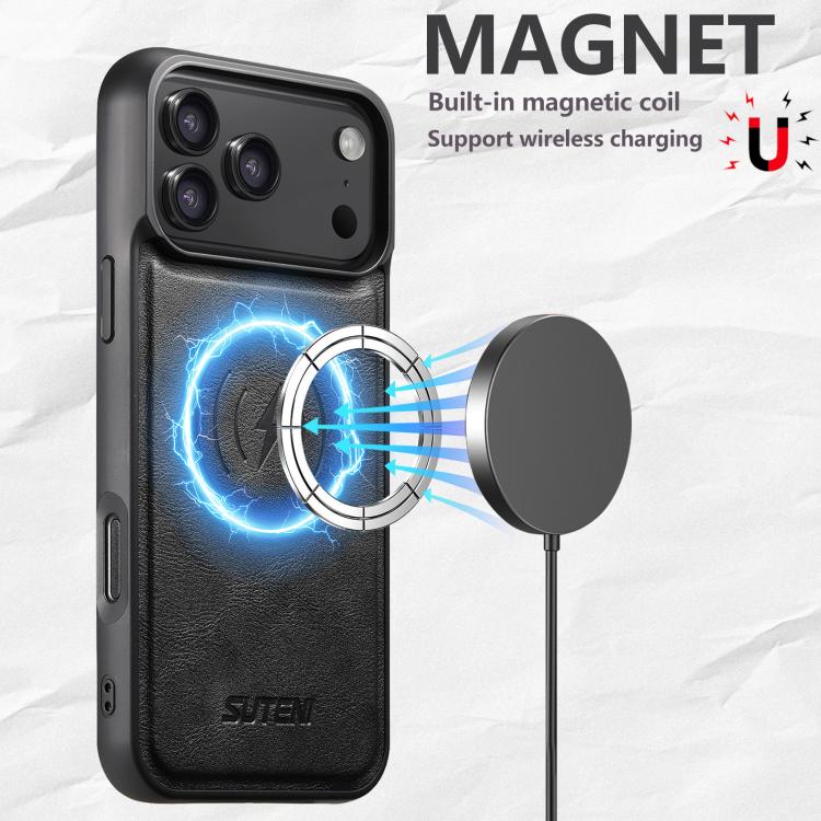 Custodia per telefono Suteni Q07S5 3 in 1 con apribottiglie staccabile, porta carte magnetico e inserti in ecopelle., For iPhone 13 Pro Max, For iPhone 13 Pro, For iPhone 13, For iPhone 12, For iPhone 12 Pro Max, For iPhone 12 Pro