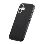 Cover posteriore magnetica in tessuto PU per iPhone 16 e 17