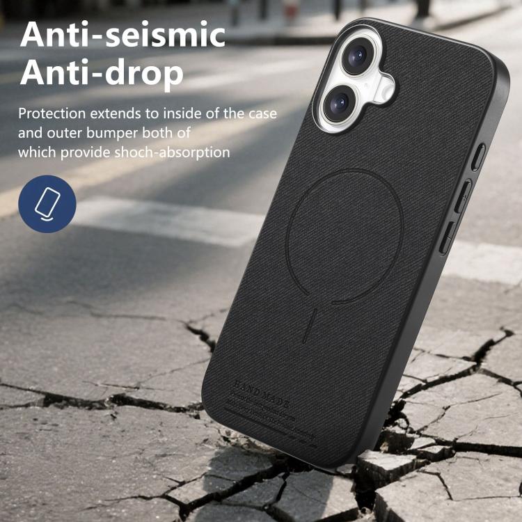 Cover posteriore magnetica in tessuto PU per iPhone