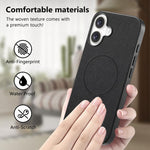 Cover posteriore magnetica in tessuto PU per iPhone