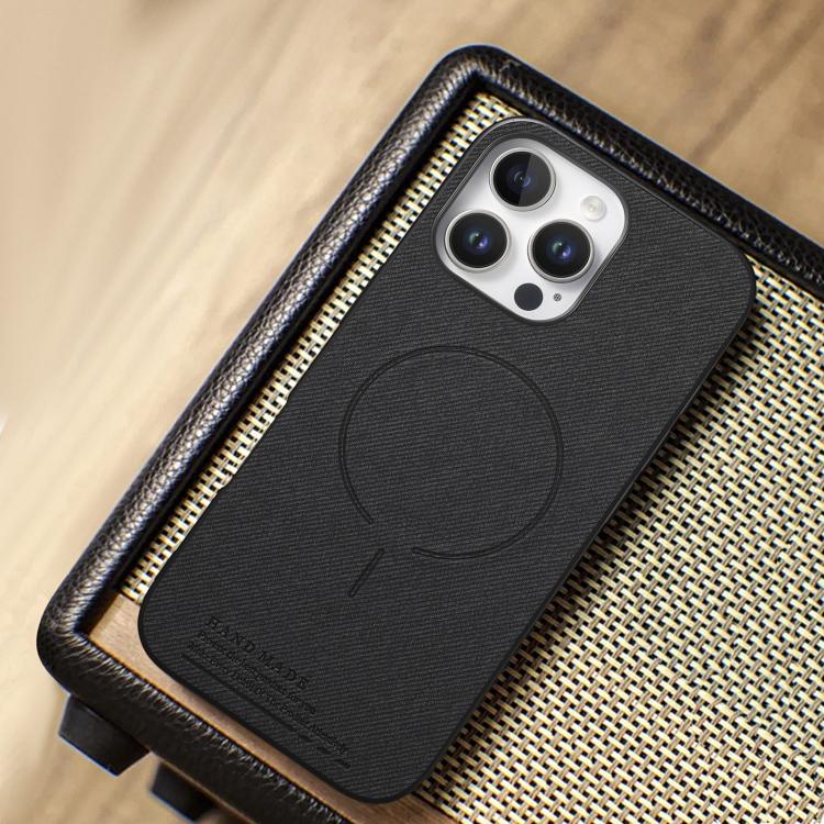 Cover posteriore magnetica in tessuto PU per iPhone 14