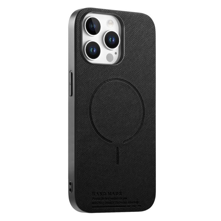 Cover posteriore magnetica in tessuto PU per iPhone 13 e 14 Pro M