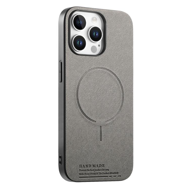 Cover posteriore magnetica in tessuto PU per iPhone 13 e 14 Pro M