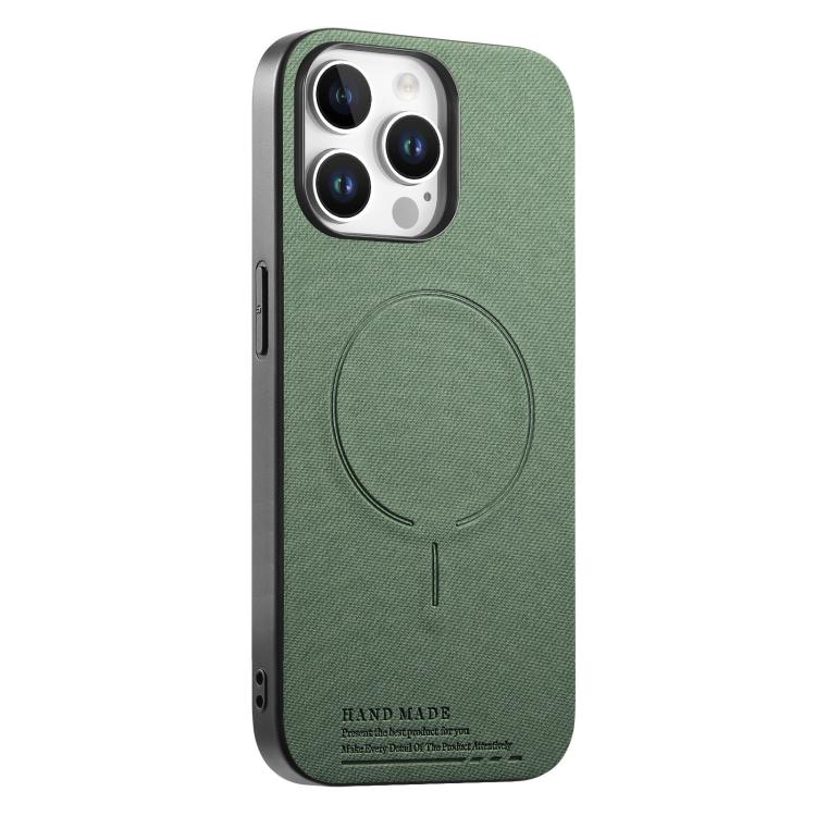 Cover posteriore magnetica in tessuto PU per iPhone 13 e 14 Pro M