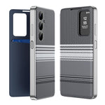 Custodia Smart View in ecopelle con motivo a quadri per Samsung Galaxy