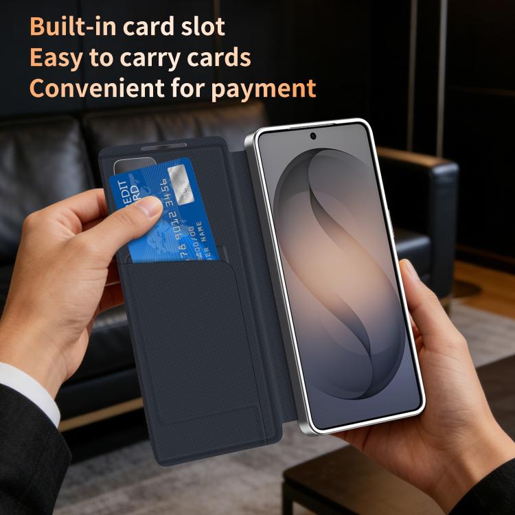 Custodia Smart View in ecopelle con motivo a quadri per Samsung Galaxy