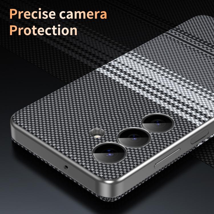 Custodia Smart View in ecopelle con motivo a quadri per Samsung Galaxy