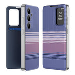 Custodia Smart View in ecopelle con motivo a quadri per Samsung Galaxy