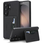 Custodia con porta carte magnetico in ecopelle per Samsung Galaxy S23 Ultra