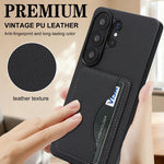 Custodia con porta carte magnetico in ecopelle per Samsung Galaxy S23 Ultra