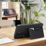 Custodia con porta carte magnetico in ecopelle per Samsung Galaxy S23 Ultra