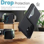 Custodia con porta carte magnetico in ecopelle per Samsung Galaxy S23 Ultra