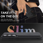 Custodia con porta carte magnetico in ecopelle per Samsung Galaxy S23 Ultra
