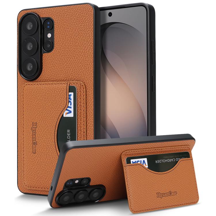Custodia con porta carte magnetico in ecopelle per Samsung Galaxy S23 Ultra