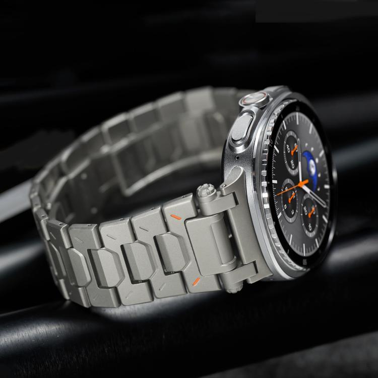 Cinturino per orologio Pathfinder in lega di titanio con chiusura a farfalla., For Samsung Galaxy Ultra 47mm / Ultra 2025, For Samsung Galaxy Watch8 / Watch8 Classic