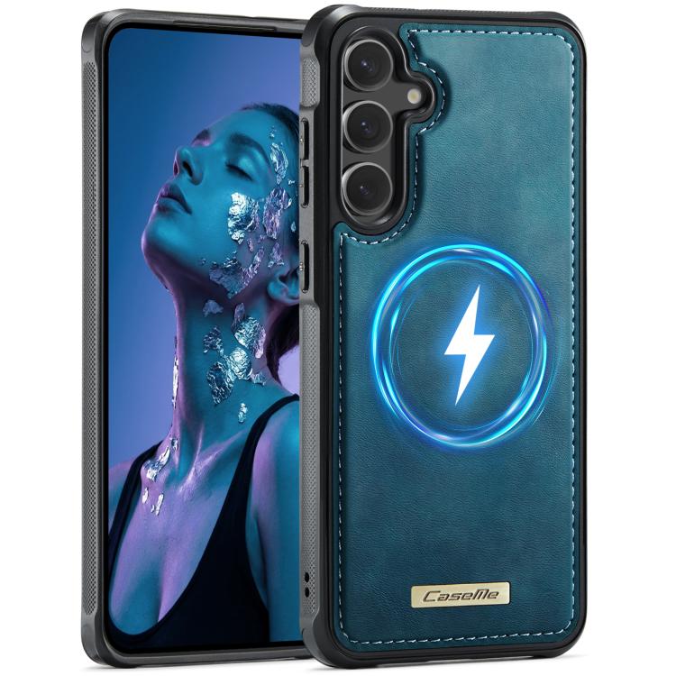 Custodia posteriore magnetica in ecopelle per Samsung Galaxy A56, S25 Ultra, S24