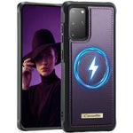 Custodia posteriore magnetica in ecopelle per Samsung Galaxy S21+ 5G