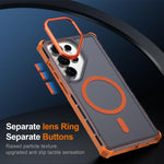 Custodia antiurto magnetica semitrasparente con effetto pelle per Samsung Galaxy