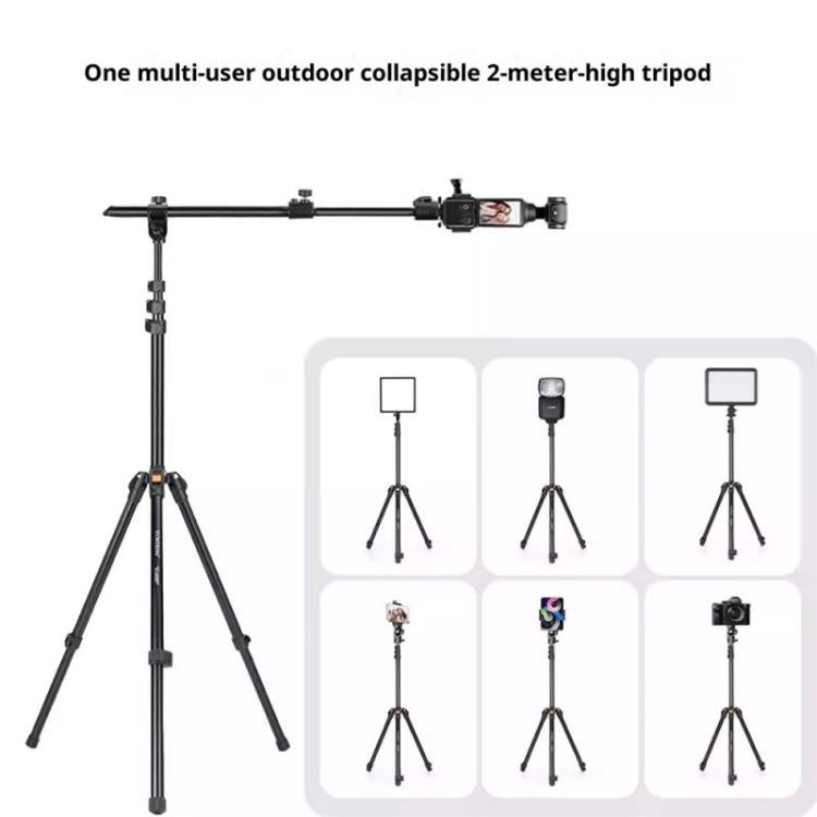 Treppiede YUNTENG VCT-5288 con barra trasversale regolabile a 360 gradi e estensione fino a 205 cm., VCT-5288
