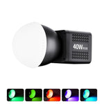 VLOGLITE P40RGB Luce video COB RGB da 40W per fotografia e studio, con 20 modalità effetti., P40RGB
