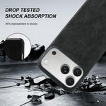 Cover posteriore in ecopelle con chiusura magnetica per iPhone