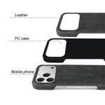 Cover posteriore in ecopelle con chiusura magnetica per iPhone