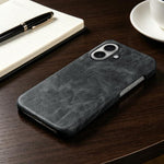 Cover posteriore in ecopelle con chiusura magnetica per iPhone Ai