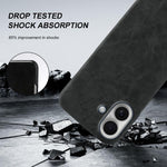 Cover posteriore in ecopelle con chiusura magnetica per iPhone Ai