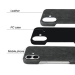 Cover posteriore in ecopelle con chiusura magnetica per iPhone Ai