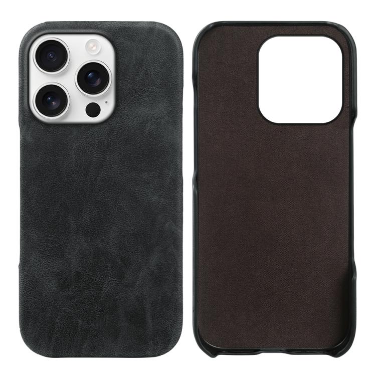 Cover posteriore in ecopelle con chiusura magnetica per iPhone 16