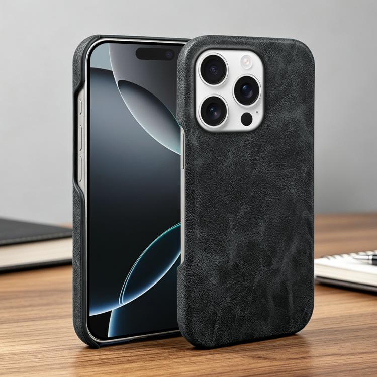Cover posteriore in ecopelle con chiusura magnetica per iPhone 16