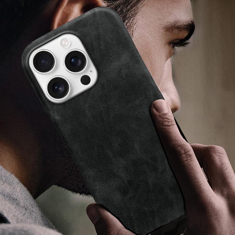 Cover posteriore in ecopelle con chiusura magnetica per iPhone 16