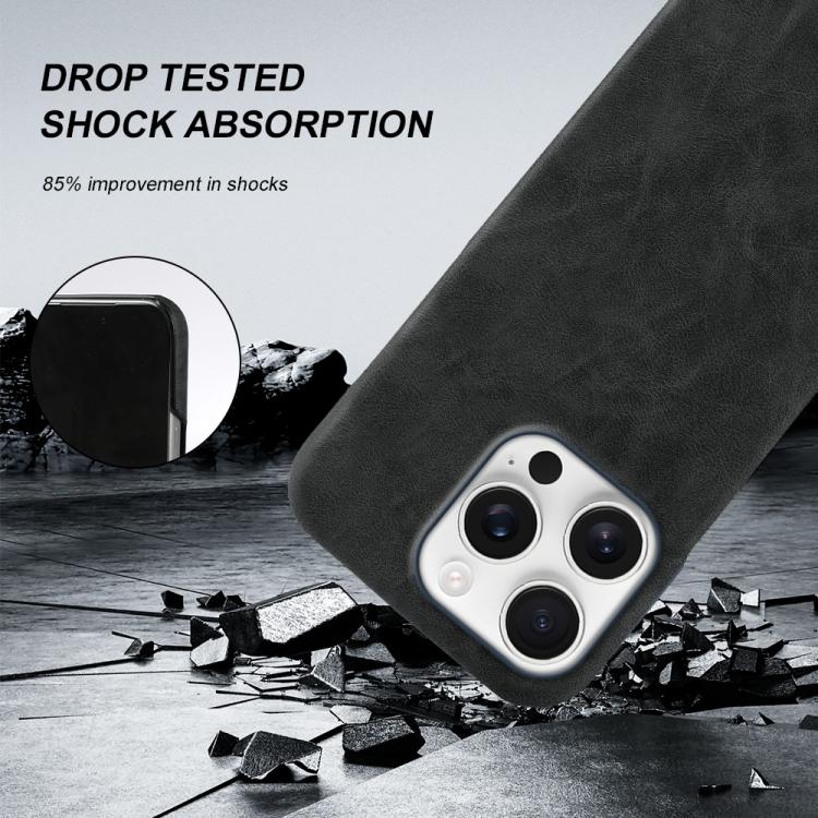Cover posteriore in ecopelle con chiusura magnetica per iPhone 16