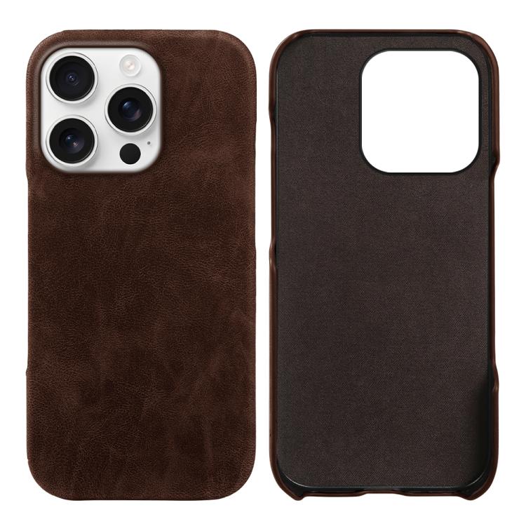 Cover posteriore in ecopelle con chiusura magnetica per iPhone 16