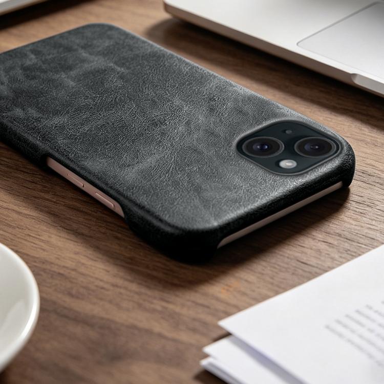Cover posteriore in ecopelle con chiusura magnetica per iPhone 15