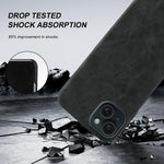 Cover posteriore in ecopelle con chiusura magnetica per iPhone 15