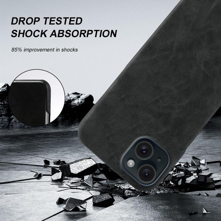 Cover posteriore in ecopelle con chiusura magnetica per iPhone 15