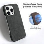 Cover posteriore in ecopelle con chiusura magnetica per iPhone 14